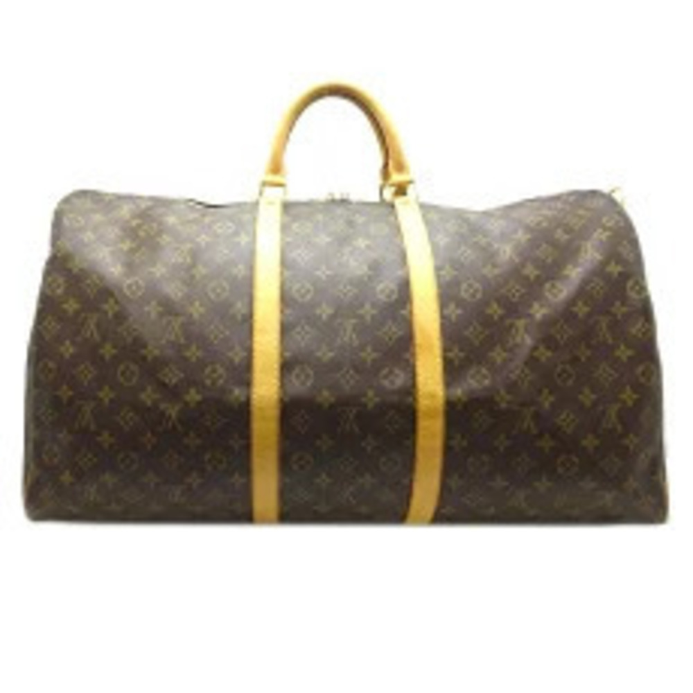 Louis Vuitton Bandouliere Boston Bag Keepall Ebene Monogram Brown